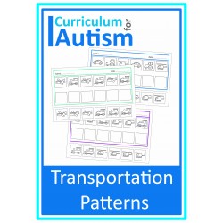 Transportation Repeating Patterns Cut & Paste Worksheets